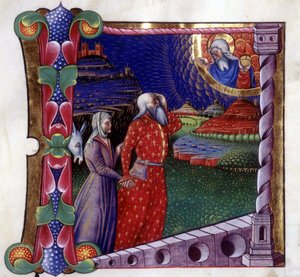 Het offer van Noach. Antifonarium uit de 15e eeuw. Biblioteca de Lodi door Unknown artist
