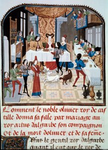 Het huwelijksbanket van de dochter van Olivier de Castille met Artus d