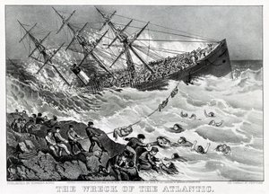 Het wrak van de RMS Atlantic trans-Atlantische oceaanstomer van de White Star Line, aan de kust van Nova Scotia