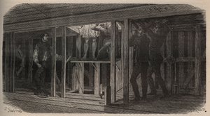 Theatertrucs - slikken - gravure van 1875 door Unknown artist