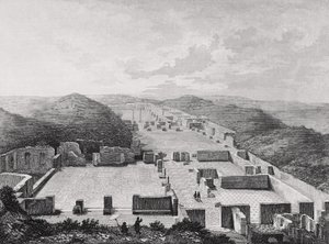 Thermale baden van Ostia Antica, Italië 19e eeuw