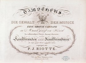 Titelpagina van bladmuziek van Timotheus door G F Handel (1812) door Unknown artist