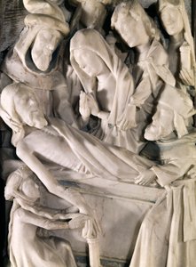 Graf van Christus, details van het altaarstuk van Saint-Riquier door Unknown artist
