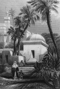 Graven van de Moorse inwoners in een begraafplaats van Algiers in Bab-el-Oued door Unknown artist