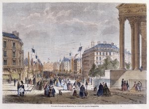 Transformaties van Parijs onder het Tweede Keizerrijk, Haussmann Parijs. Inhuldiging van Boulevard Malesherbes (Haussmann werken) door Unknown artist