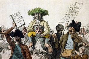 Triomf van Marat. Gravure uit de 19e eeuw