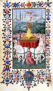 Triunfus Amoris (liefdes triomf) door Francesco Petrarca (Petrarca). 15e eeuws manuscript. Trivulziana, Milaan door Unknown artist