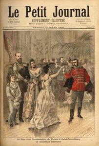 Tsaar Alexander III (1815-1894) danst de quadrille d