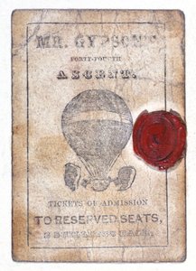 Twee shilling ticket voor gereserveerde plaatsen bij 