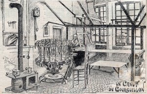 Un canut du Gourguillon (Lyon) in 1893 - gravure in 