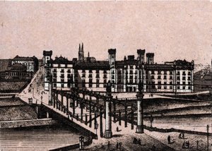 Wenen, Oostenrijk: uitzicht op het arsenaal van Prins Rudolf en de brug van de Augarten door Unknown artist