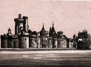 Wenen, Oostenrijk: uitzicht op het kasteel van Laxenburg (kasteel van Laxenburgh in Wenen). in 
