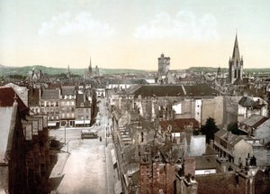 Zicht op Dijon. Fotochroom ca. 1890. door Unknown artist