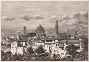 Uitzicht op Florence in de 19e eeuw door Unknown