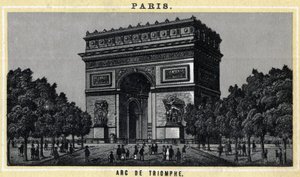 Uitzicht op de Arc de Triomphe in Parijs