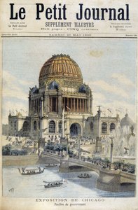 Uitzicht op de Chicago Tentoonstelling: Het Paleis van de Regering - in 