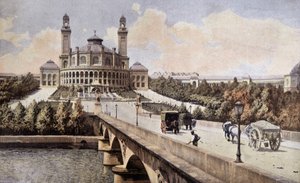Zicht op het Palais du Trocadero (Parijs) in 1898. door Unknown artist