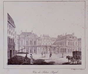 Uitzicht op het Koninklijk Paleis in Parijs door Unknown artist