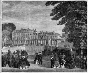 Zicht op het Saint Cloud-paleis (Saint Cloud) in 1868