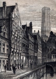 Zicht op de stad Mechelen in België - ca. 1867