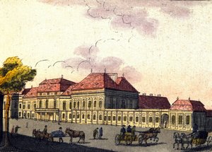 Zicht op de stad Wenen in Oostenrijk, gravure uit 1820