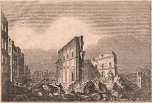Uitzicht op de ruïnes van St. Paul, na de aardbeving van 1755, Lissabon, Portugal door Unknown