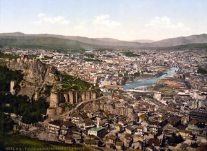 Uitzicht op Tbilisi, hoofdstad van Georgië door Unknown artist