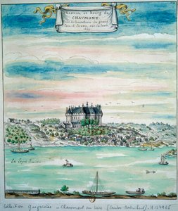 Uitzicht op het kasteel van Chaumont-sur-Loire door Unknown artist