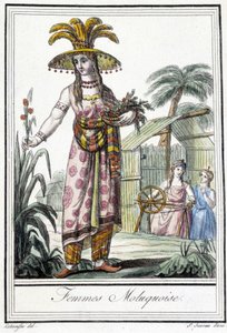 Vrouw van de Molukken (Indonesië) door Unknown artist