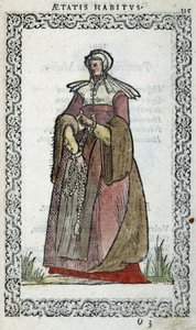 Vrouw picarde - in "Habits et effigies" door Jean Sulperius door Unknown artist