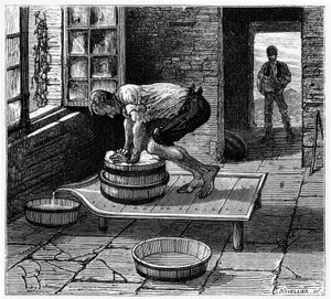Werk van de tomme door een kaasmaker uit Auvergne - in 