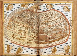 Wereldkaart van Claudius Ptolemaeus door Unknown artist