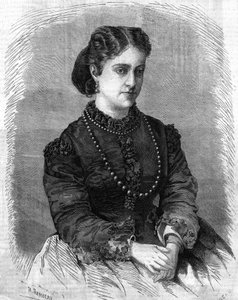 Portret van Adelina Patti. Italiaanse zangeres (1843-1919). door Unknown artist