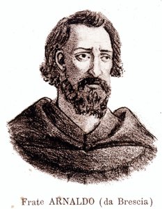 Portret van Arnaud de Brescia (Arnaldo da Brescia) (1090 - 1155), Italiaanse politieke en religieuze hervormer. door Unknown artist