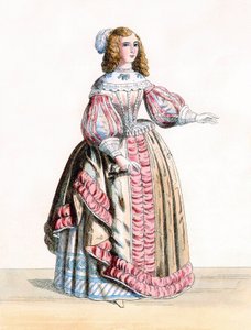 Portret van Catherine de Braganza (1638-1705), koningin-gemalin van koning Charles II van Engeland. Gravure uit 1860