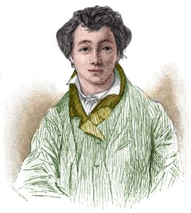 Portret van Christian Johann Heinrich Heine (1797-1856), Duitse dichter en journalist. door Unknown artist