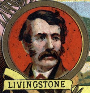 Portret van David Livingstone, Schotse missionaris en ontdekkingsreiziger. Chromolithografie uit de late 19e eeuw