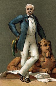 Portret van Ferdinand de Lesseps (1805-1894), Franse diplomaat en bestuurder, in 1885.