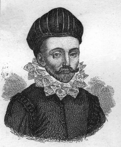 Portret van François Gaucher, genaamd Scevole de Saint Marthe. Franse schrijver uit de 16e eeuw. Gravure uit 1835 door Unknown artist