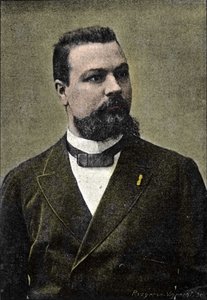 Portret van Gerard Encausse, bekend als Papus occultist, medeoprichter van de Martinistenorde (1865-1916).