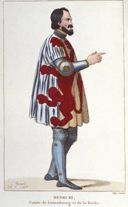 Portret van Hendrik III, Graaf van Luxemburg (1247 - 1284) door Unknown artist