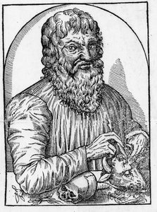 Portret van Hippocrates (460- rond 377 v.Chr.), Griekse arts. door Unknown artist