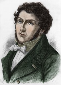 Portret van Jean François Champollion, genaamd Champollion de Jonge, Franse egyptoloog (1790 tot 1832). door Unknown artist