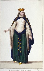 Portret van Sint Radegonde (ca. 520-587), koningin van de Franken, vrouw van Clotaire (Clothaire) I door Unknown artist