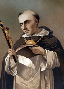 Portret van St. Thomas van Aquino (1225 - 1274), Italiaanse theoloog. Na 