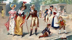 De Tuilerieën aan het einde van de 18e eeuw. Liebig chromolithografie uit de 19e eeuw door Unknown artist