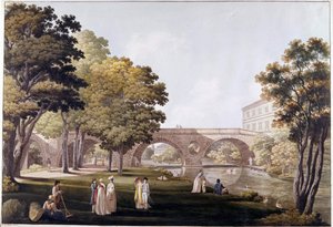 Het kasteelpark van de stad Weimar (Duitsland)
