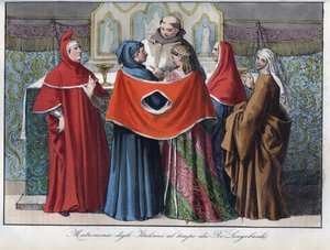 Het huwelijk van de Italianen ten tijde van de Lombardische koningen (568-774) door Unknown artist