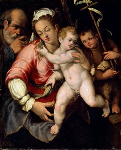 De Heilige Familie met Johannes de Doper, 16e eeuw
