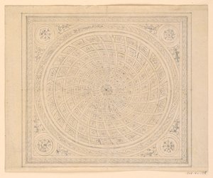 Tekening, plafondontwerp, 1815-22 door Unknown artistUnknown artist